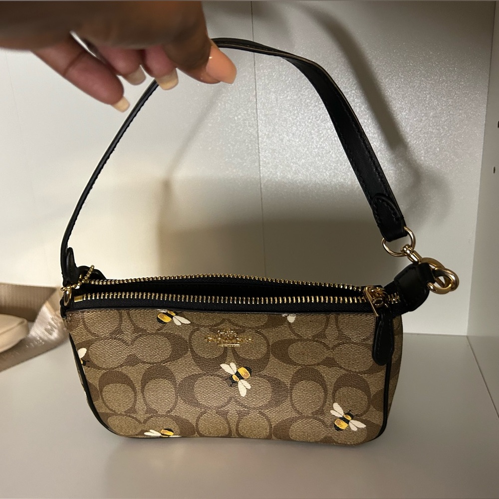 Coach bumble bee clutch bag